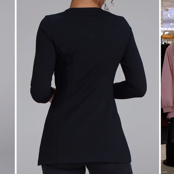 Bad Birdie Long Sleeve High Slit Tunic Crewneck Athletic Pullover Golf Tennis XS - Picture 3 of 14